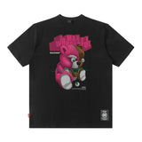 Men T Shirt Vintage Print Short Sleeves T-shirt Men and Women Couple Casual Loose