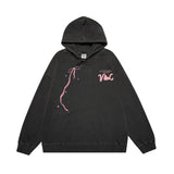 Men Hoodie Bowknot Printed Hoodie Boys Loose Autumn and Winter