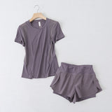 Women's T-Shirt Summer Sports Fashion Short-Sleeved Shorts Women's Yoga Clothes