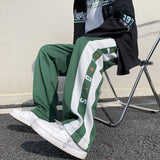Men Sweatpants Summer Men's Design Sense Mop Pants Straight Sports Leisure Long