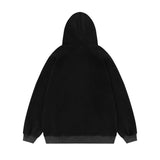 Men Hoodie Star Loose Wash Men's Autumn and Winter Zipper Cardigan Outerwear