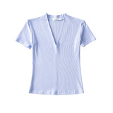 Women T-shirt Summer Base Top T-shirt with Short Sleeves