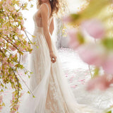 Slutty Wedding Dress V-neck Sleeveless Lace Wedding Dress Dress