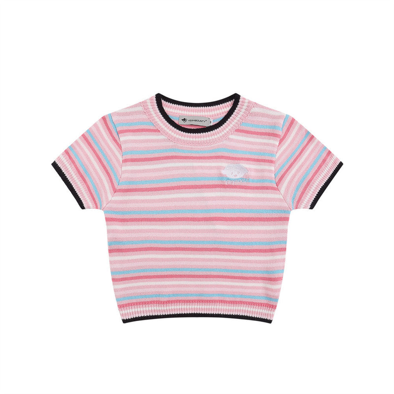 Women Sweater Short Sleeve Knitwear Women's Summer Casual round Neck Multicolor