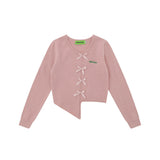 Women Sweater Short Sweater Decorative Long Sleeve Girls' Tops