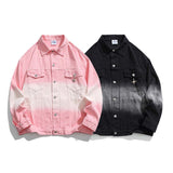 Unisex Jacket Autumn Washed Gradient Denim Women's Wear