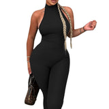 Women Jumpsuit Sexy Tight Backless Halter Jumpsuit