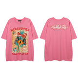 Men's T Shirt Design Short-Sleeved T-shirt Men's and Women's Ins Style Loose Lovers Wild
