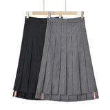 Women Skirt Summer High Waist Preppy Style Pleated Skirt Skirt