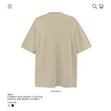 American vintage street T-shirt pure cotton retro men's and women's summer loose half sleeves