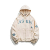Unisex Sweatshirt Autumn Embroidery Zipper
