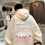 Men Hoodie Sweater Men's Spring and Autumn Hooded Ruffle Handsome Men's Long-Sleeved Jacket