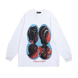 Men Long Sleeve Shirt Hiphop Printed Long Sleeve Bottoming T-shirt Men and Women Vibe Idle Style