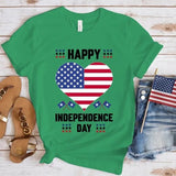 Women's Independence Day T Shirt round Neck Short Sleeve T-shirt Women's Top