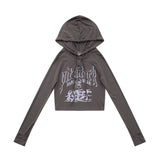 Women Long Sleeve T-Shirt Hooded Long Sleeve T-shirt Women's Spring and Autumn High Street Pullover