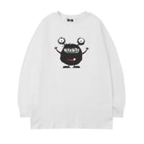 Men Long Sleeve Shirt Retro Hip Hop Long Sleeve T-shirt Men's and Women's Spring and Autumn Ins round Neck