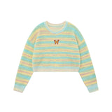 Women Sweater Loose Casual Girls Short round Neck Autumn
