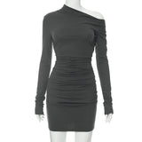 Women Dresses Women's Autumn and Winter Long Sleeve Slim Fit Hot Girl Dress