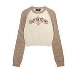 Women Sweater Splicing Knitwear Loose-Fitting Women's Autumn Crew Neck Sweater