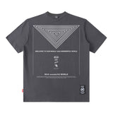 Men T Shirt Vintage Letter Print Short Sleeve T-shirt Men and Women Casual