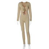 Women Jumpsuit Women's Autumn Fashionable Fitted Long Sleeve Jumpsuit