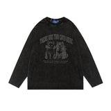 Men Hoodie Printed Bottoming round Neck Sweater Spring and Autumn Loose Casual Long Sleeves T-shirt
