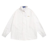 Men Long Sleeve T Shirt Spring and Autumn Leisure Long Sleeve Shirt Simple, Loose and Versatile Lapel Shirt