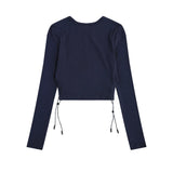 Women Long Sleeve T-shirt Short-Sleeved T-shirt Women's Spring and Autumn Printed Casual round Neck