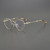 CHH Chrome Hearts Glasses Versatile Literary Retro Round Frame Plain Myopia Glasses Frame