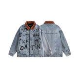 Unisex Jacket Winter Letter Graffiti Cotton Jacket