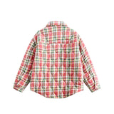 Unisex Jacket Winter Vintage Plaid Cotton Jacket