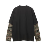 Unisex long-sleeved shirt men's autumretro camouflage