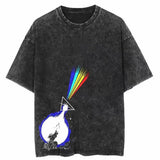 Cotton Mens Vintage Japan Anime Print Oversize TShirt