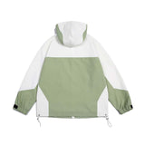 Unisex Jacket Autumn Stitching Contrast Color Hooded Jacket