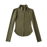 Women T-shirt Slim Fit Slimming Long Sleeves T-shirt Women's Autumn
