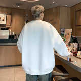 Men Hoodie Sweater Men's Autumn Leisure Vintage Loose-Fitting Non-Hoodie Coat