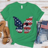 Women Independence Day T Shirt Crew Neck Short Sleeve T-shirt Top