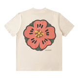 Men T Shirt Vintage Print Short Sleeves T-shirt Men and Women Old Summer Loose