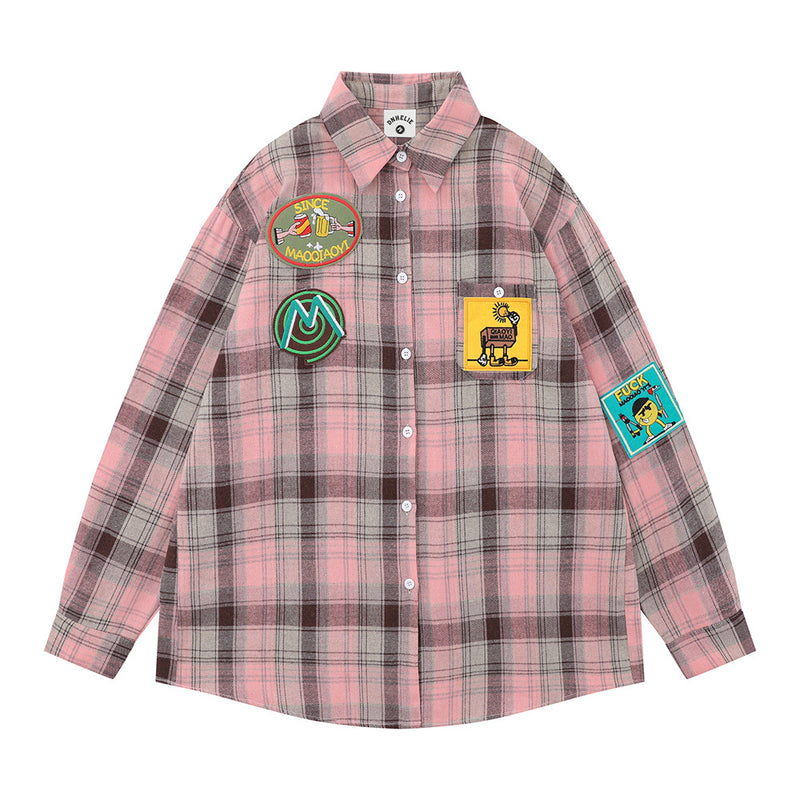 Men Long Sleeved T Shirt Men's Outdoor Fashion Brand Casual Long Sleeve Embroidered Shirt Coat