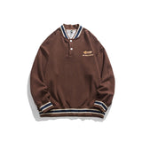 Men Hoodie Sweater Men's Autumn Loose Fashion Brand Baseball Collar Coat