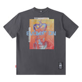 Men T Shirt Astronaut Printed Short-Sleeved T-shirt Men's Summer Top Loose