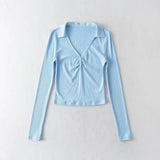 Women T-Shirt Spring and Autumn Long Sleeve Slim Bottoming Shirt