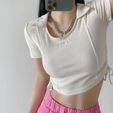 Women T-Shirt T-shirt Short Design Versatile Top for Women