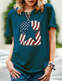 Women's Independence Day T Shirt Pattern Printed Short-Sleeved T-shirt