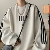 Men Hoodie Suede round Neck Sweater Men's Spring and Autumn Retro