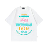 Men's T Shirt Printed round Neck T-shirt Men's and Women's Cotton Short Sleeve