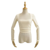 Women T-Shirt Long Sleeve T-shirt Female Autumn Slimming Bottoming Top