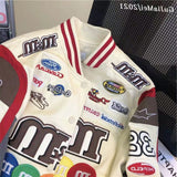Varsity Jacket Vintage Spring and Autumn Coat Loose Baseball Uniform Jacket