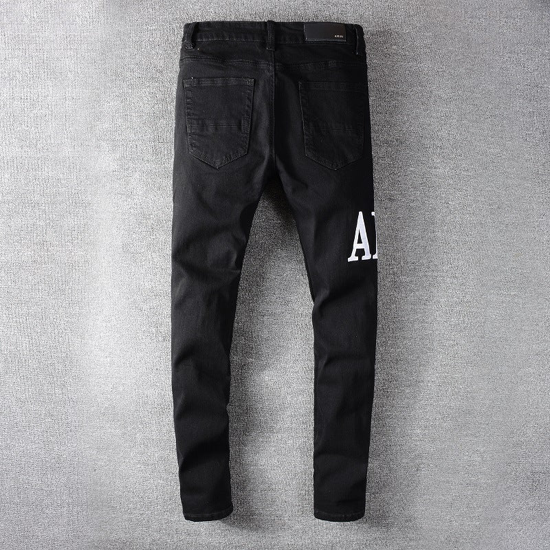Amiri Jeans Casual Hip Hop Slim Jeans Men #649