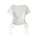 Women T-Shirt Summer Short-Sleeved T-shirt Slim Top